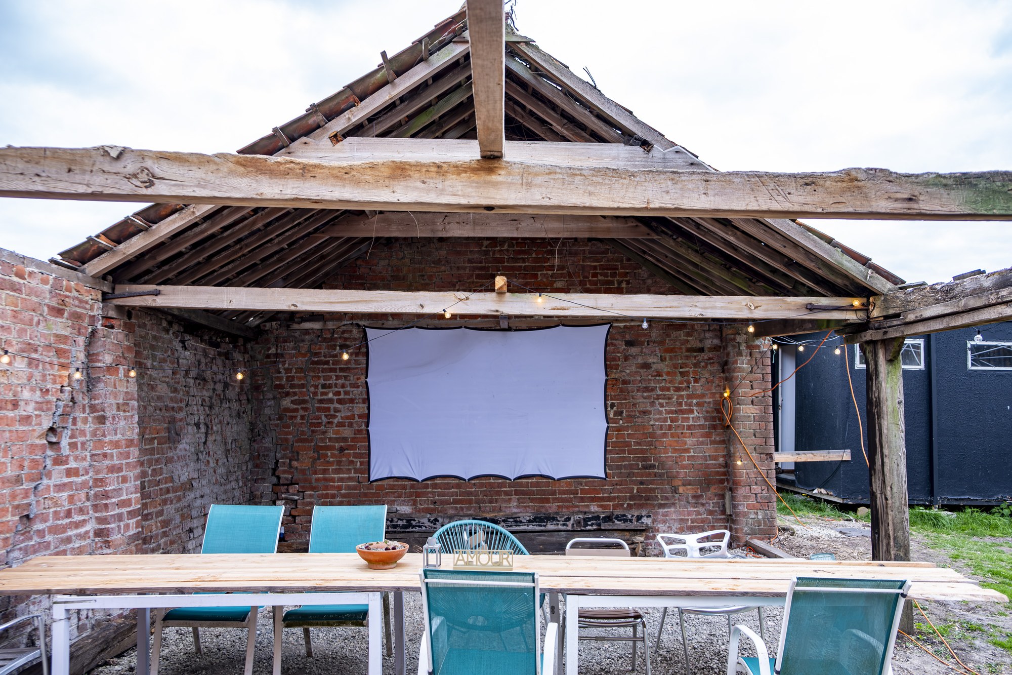 Covered Barn Cinema and Banquet Dining Table